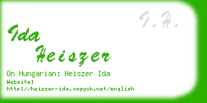 ida heiszer business card